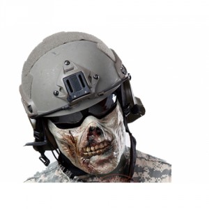China made Airsoft Mask Zombie Half Face Red